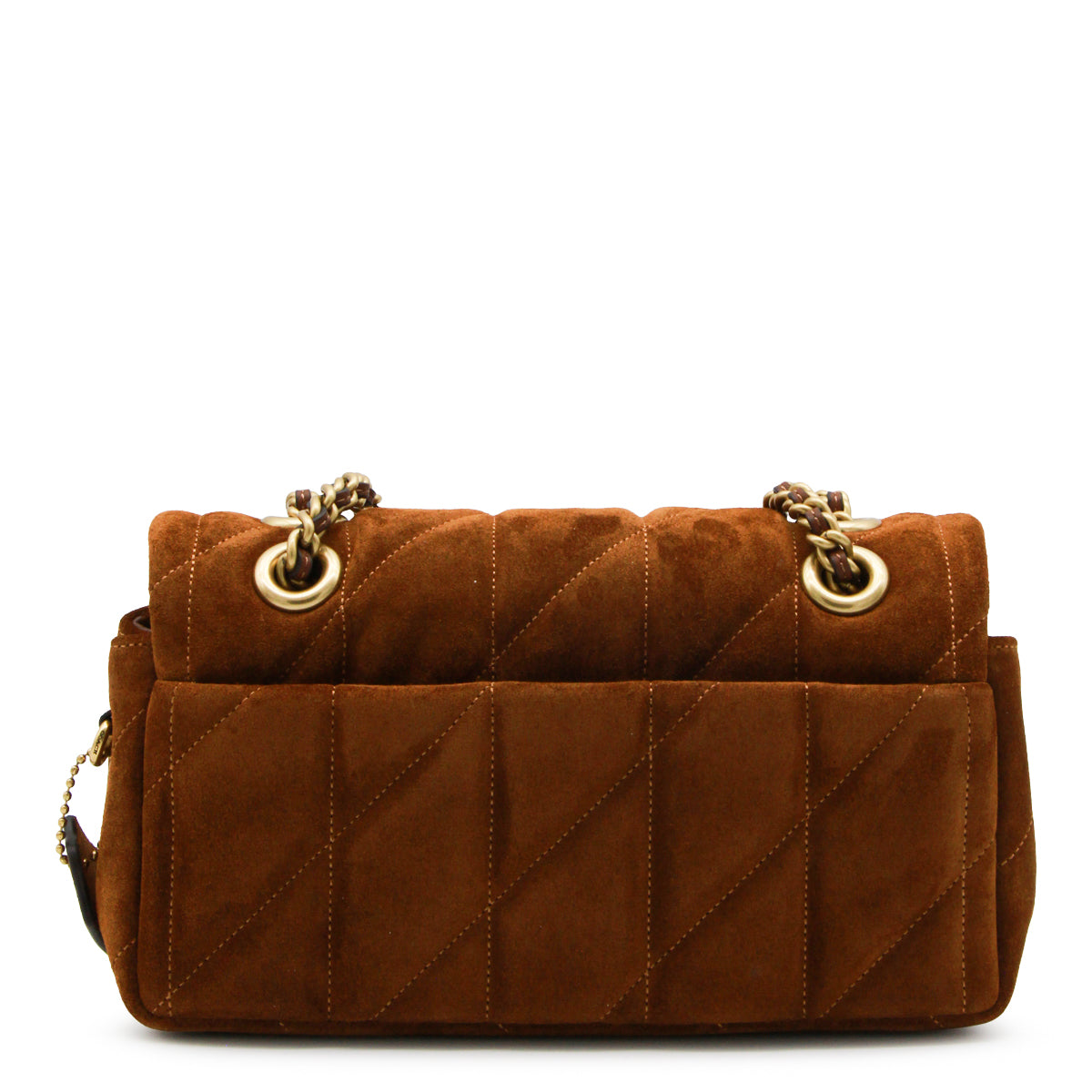 WARM BROWN SUEDE TABBY 20 SHOULDER BAG