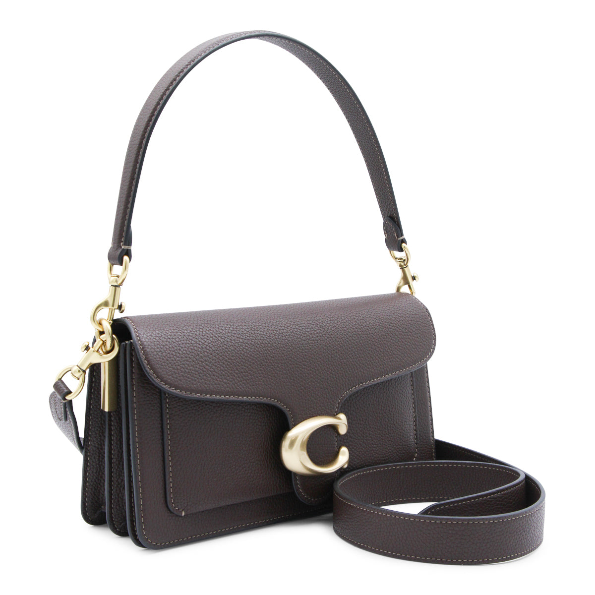 MAPLE POLISHED PEBBLE LEATHER TABBY SHOULDER BAG