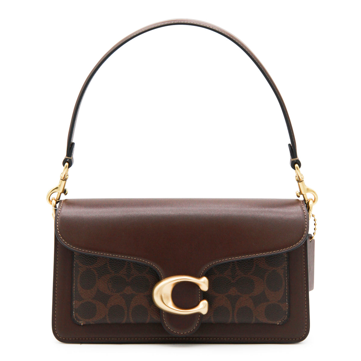 BROWN LEATHER TABBY 26 SHOULDER BAG