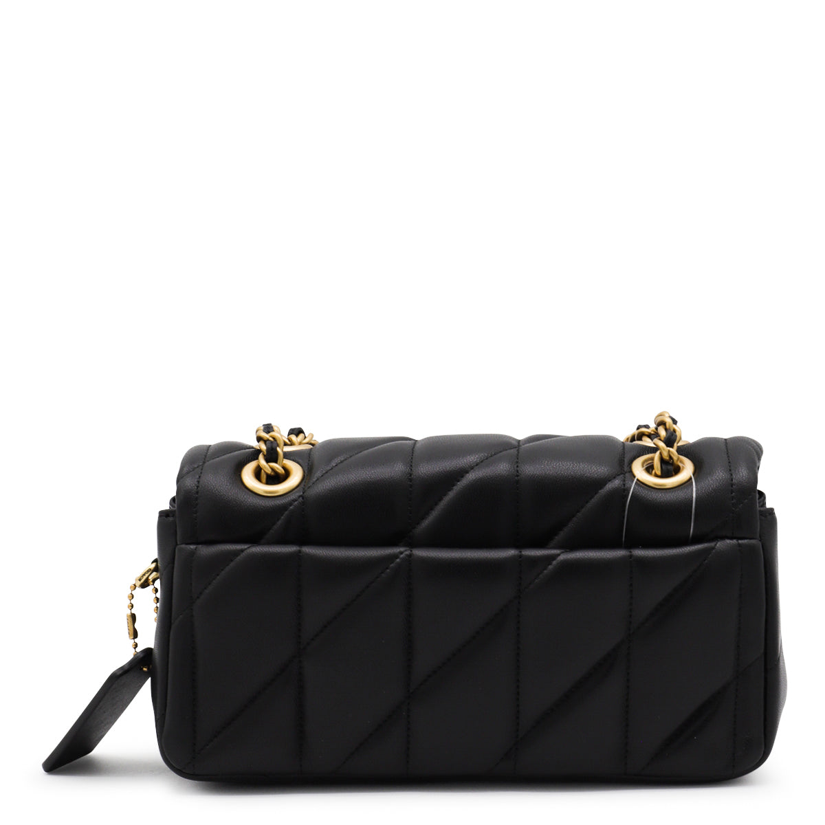BLACK LEATHER TABBY SHOULDER BAG