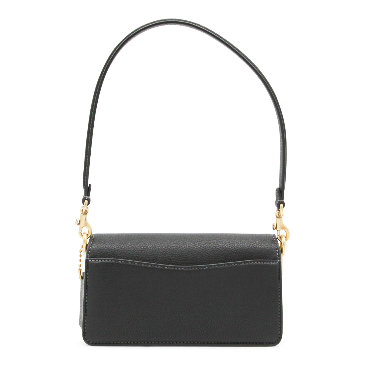 BLACK POLISHED PEBBLE LEATHER TABBY SHOULDER BAG 20 REFRESH