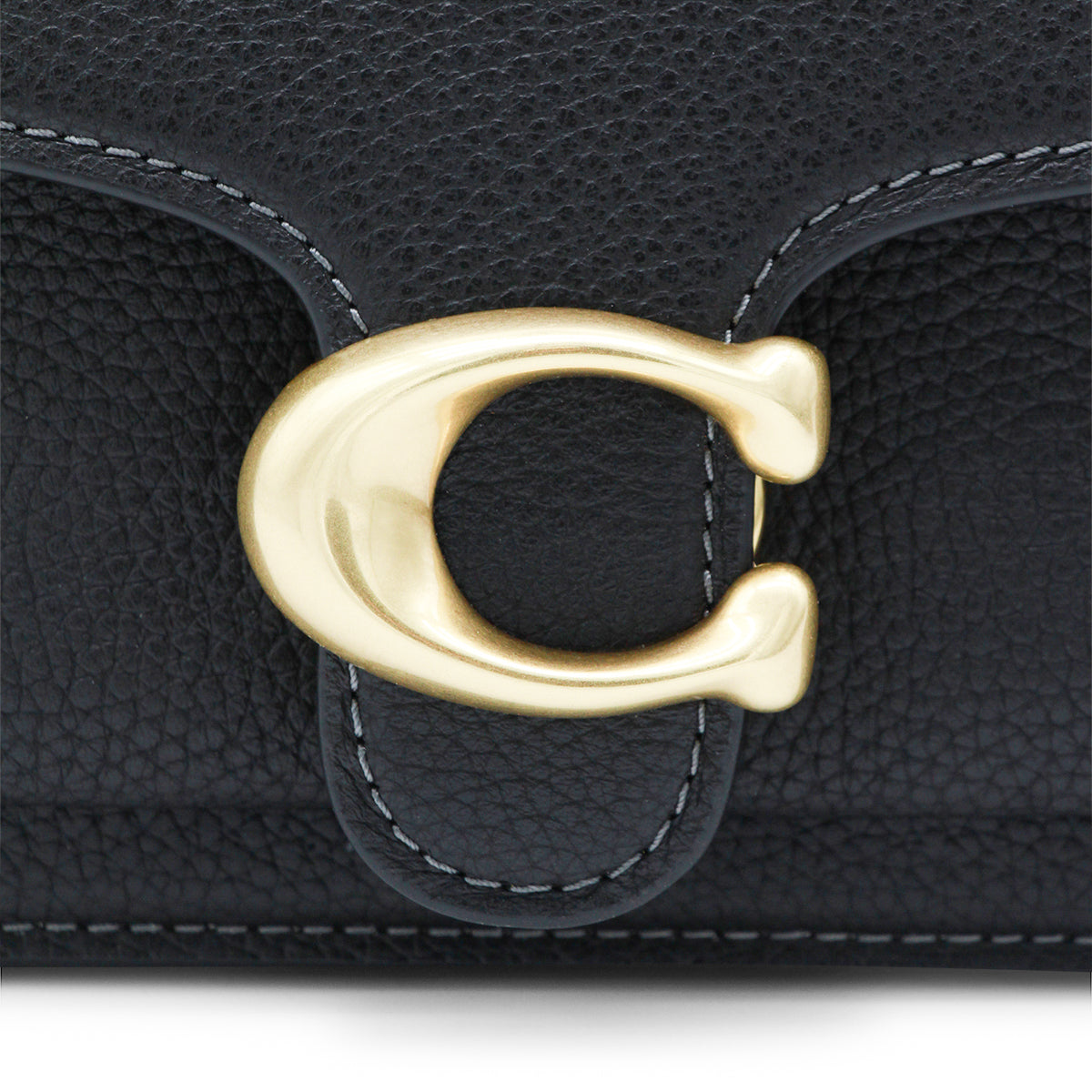 BLACK POLISHED PEBBLE LEATHER TABBY SHOULDER BAG 20 REFRESH