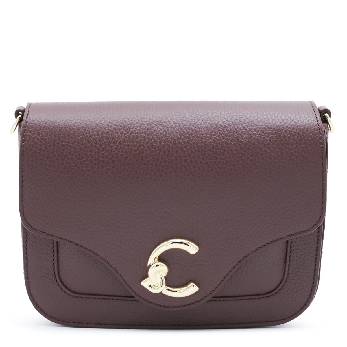 BERRY LEATHER C-ME CROSSBODY BAG