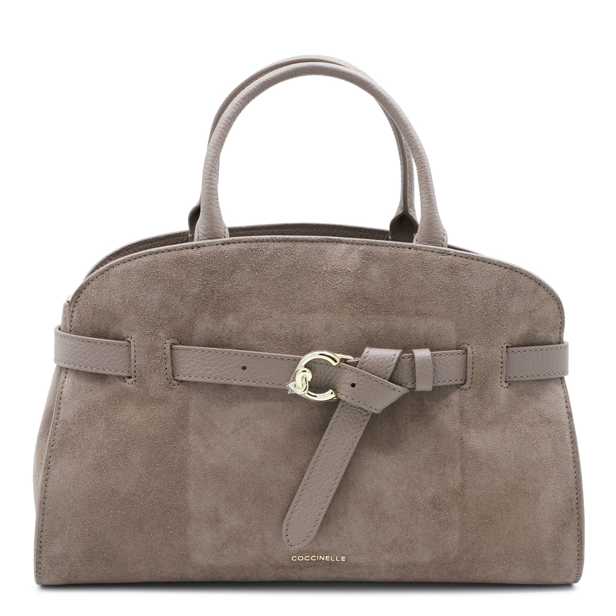 WARM TAUPE SUEDE SABINE MEDIUM TOP HANDLE BAG