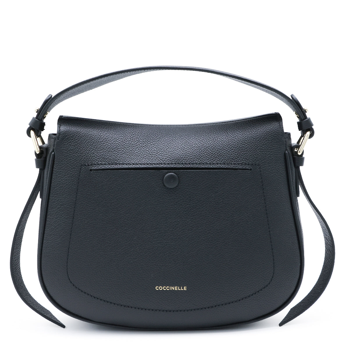BLACK LEATHER MAVERY MEDIUM CROSSBODY BAG