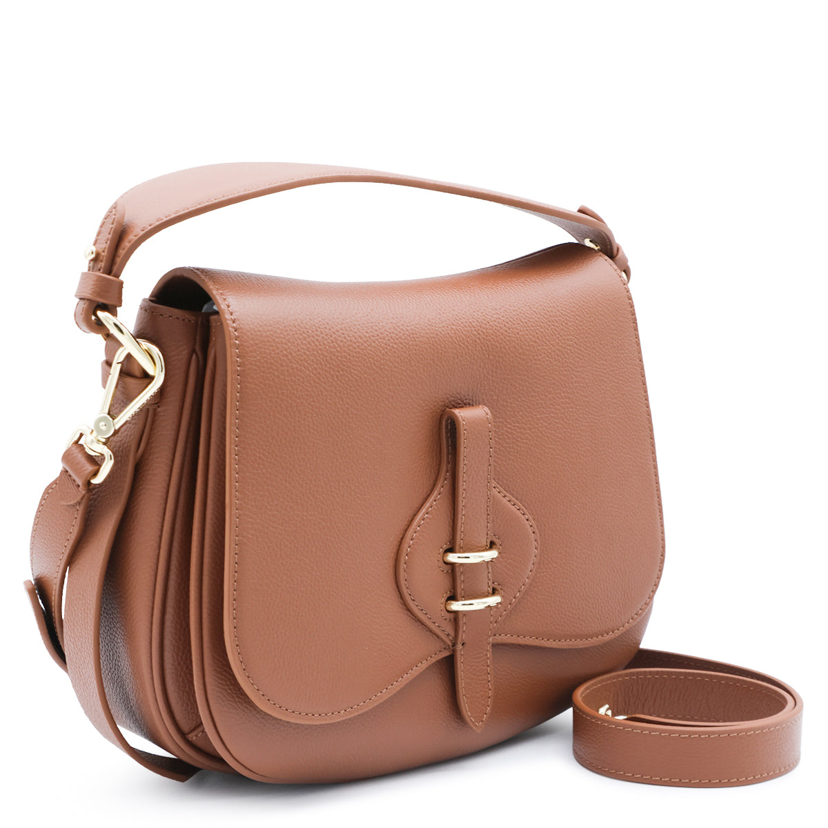 COGNAC LEATHER MAVERY MEDIUM CROSSBODY BAG