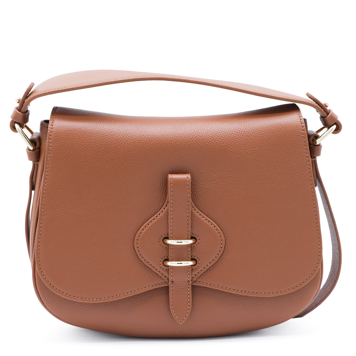 COGNAC LEATHER MAVERY MEDIUM CROSSBODY BAG