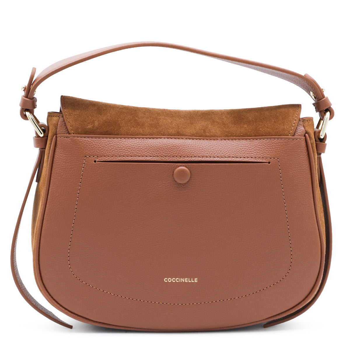 COGNAC SUEDE MAVERY MEDIUM CROSSBODY BAG