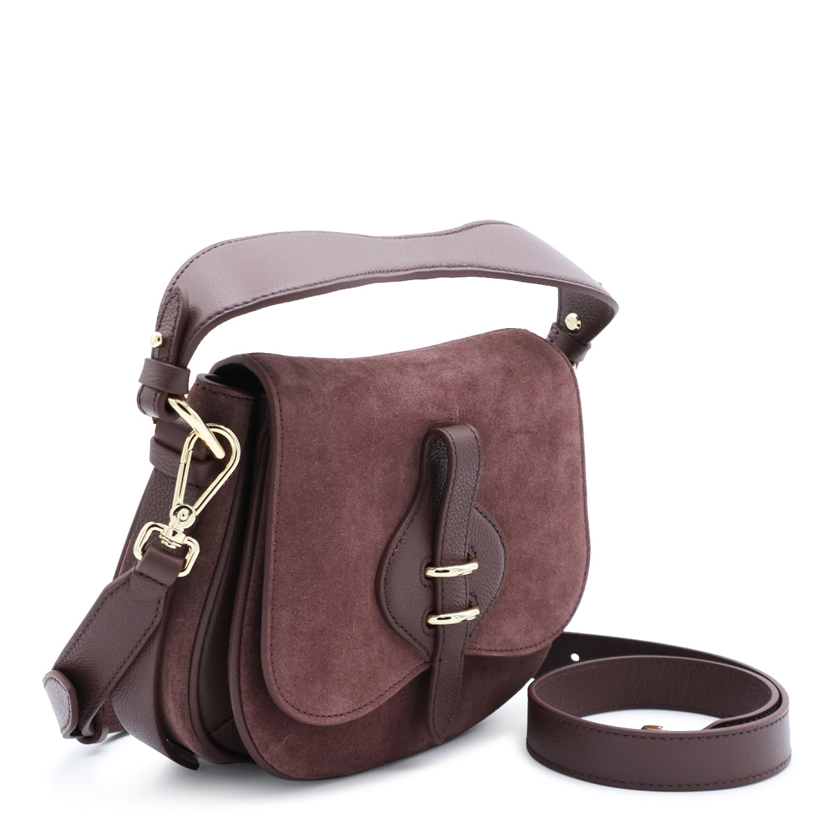 BERRY SUEDE MAVERY CROSSBODY BAG