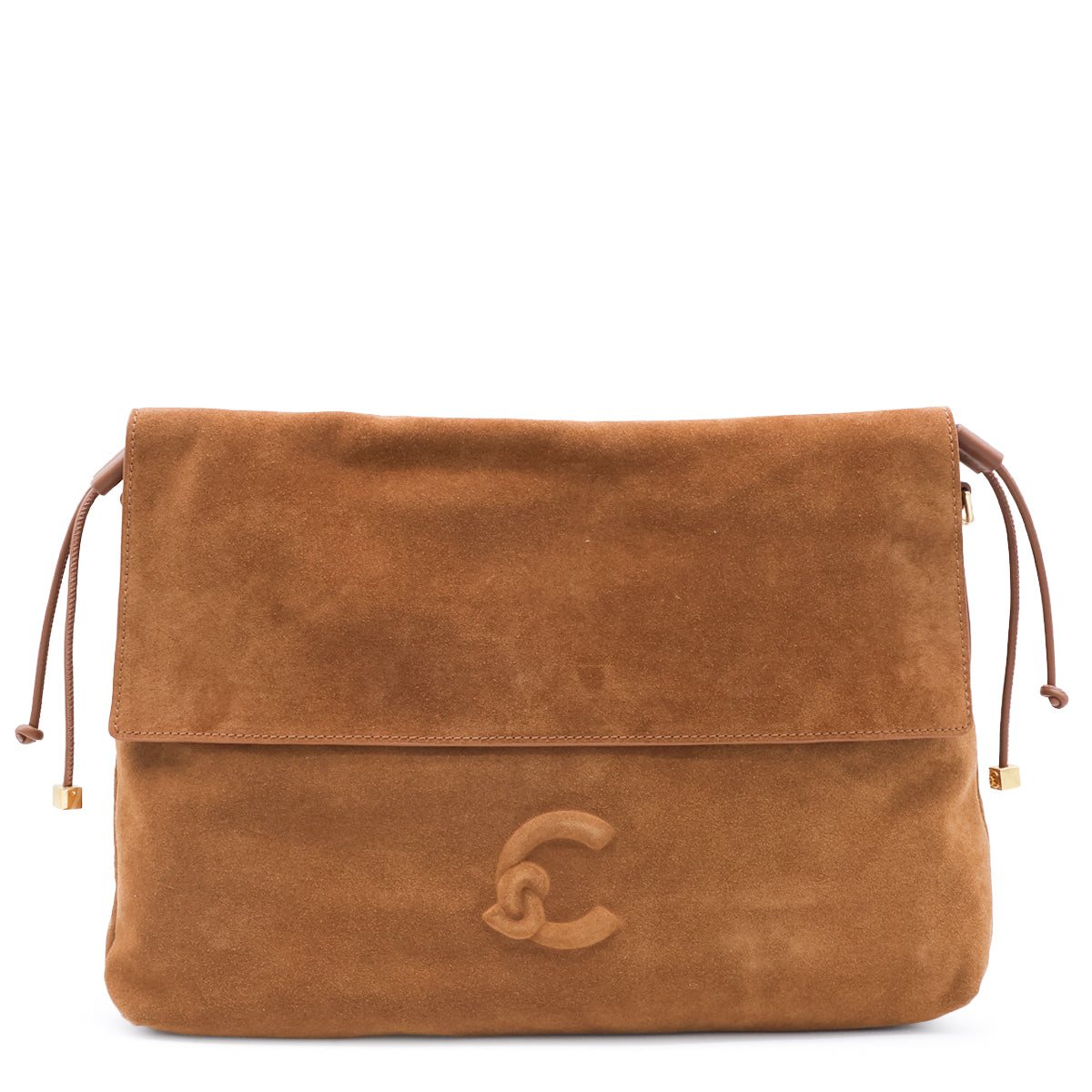 COGNAC SUEDE LIDIA SHOULDER BAG