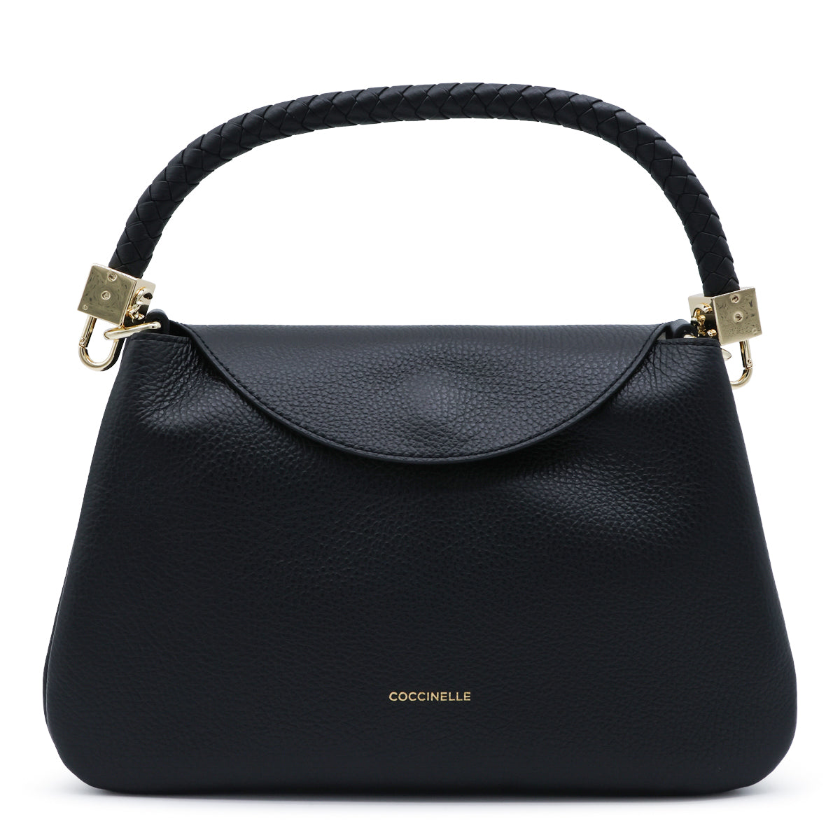 BLACK LEATHER TIGGY SHOULDER BAG