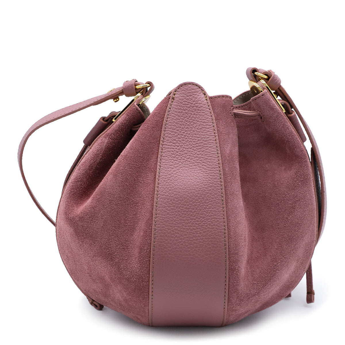 WINTER ROSE SUEDE COCCINELLE BOOM SATCHEL
