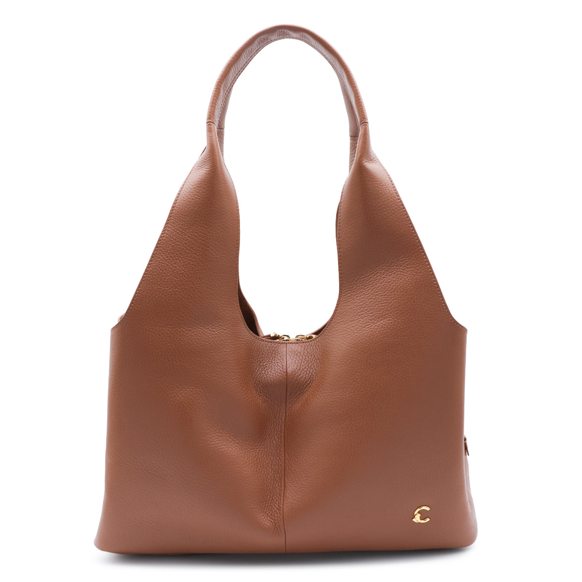 COGNAC LEATHER NELL SHOULDER BAG