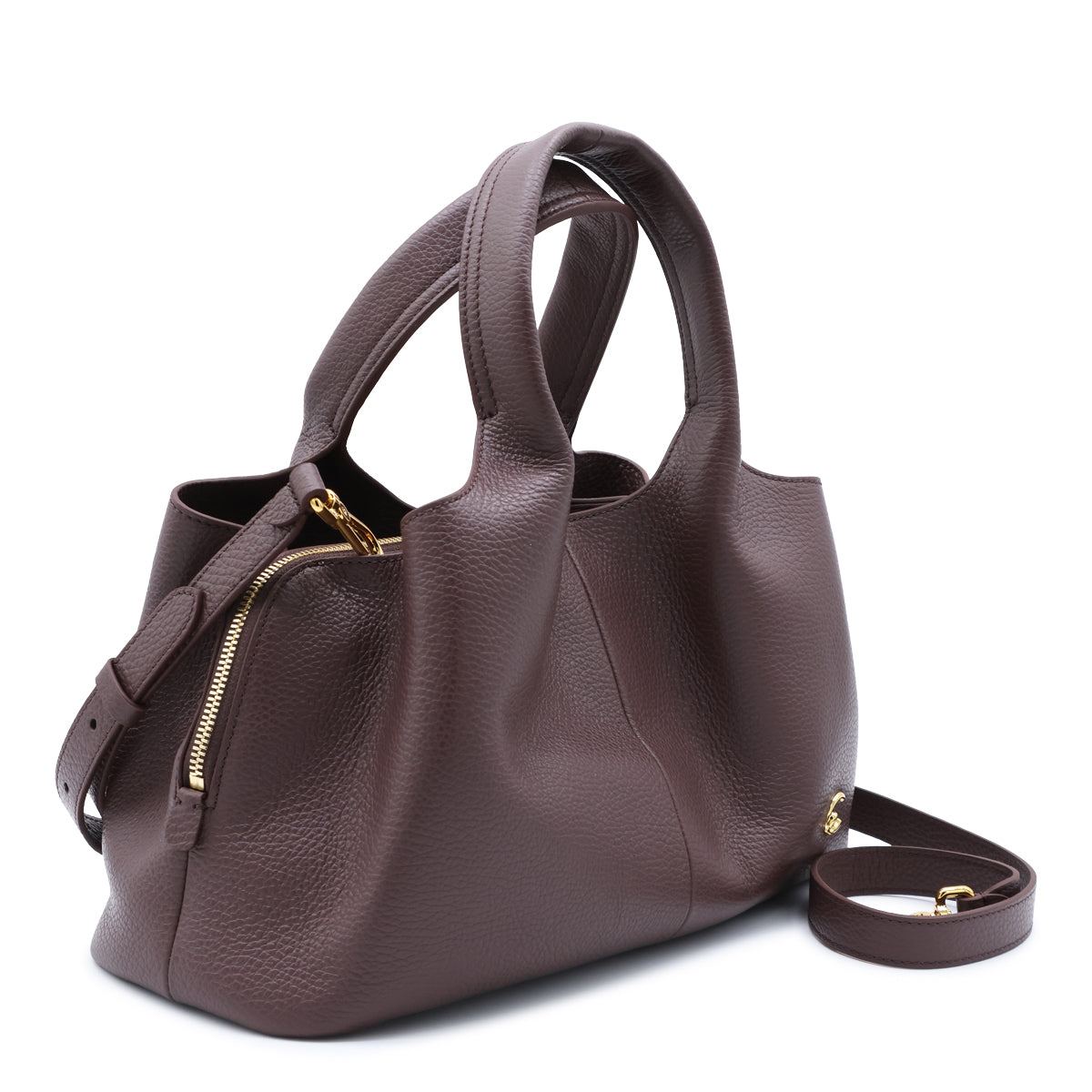 BERRY LEATHER NELL TOP HANDLE BAG