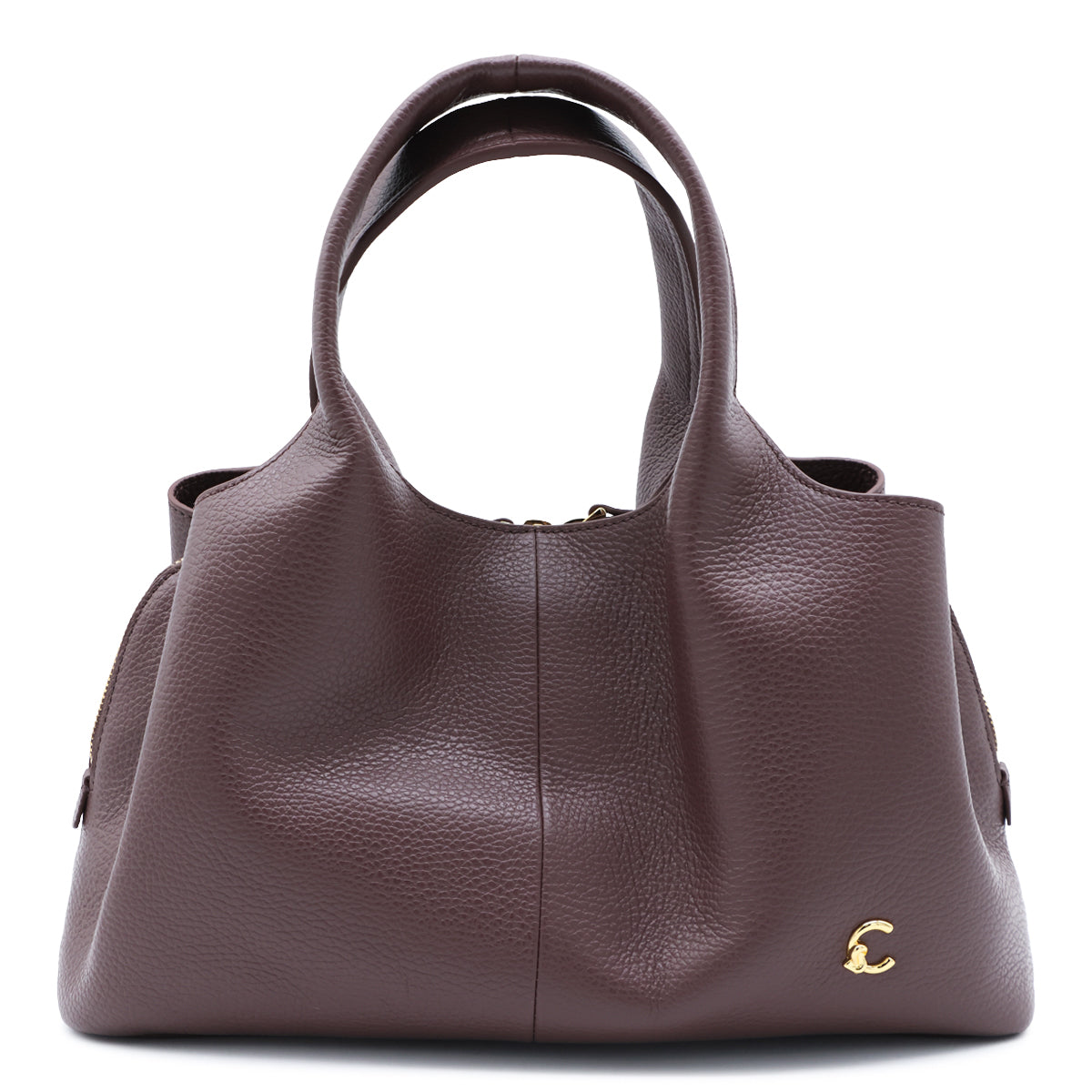 BERRY LEATHER NELL TOP HANDLE BAG