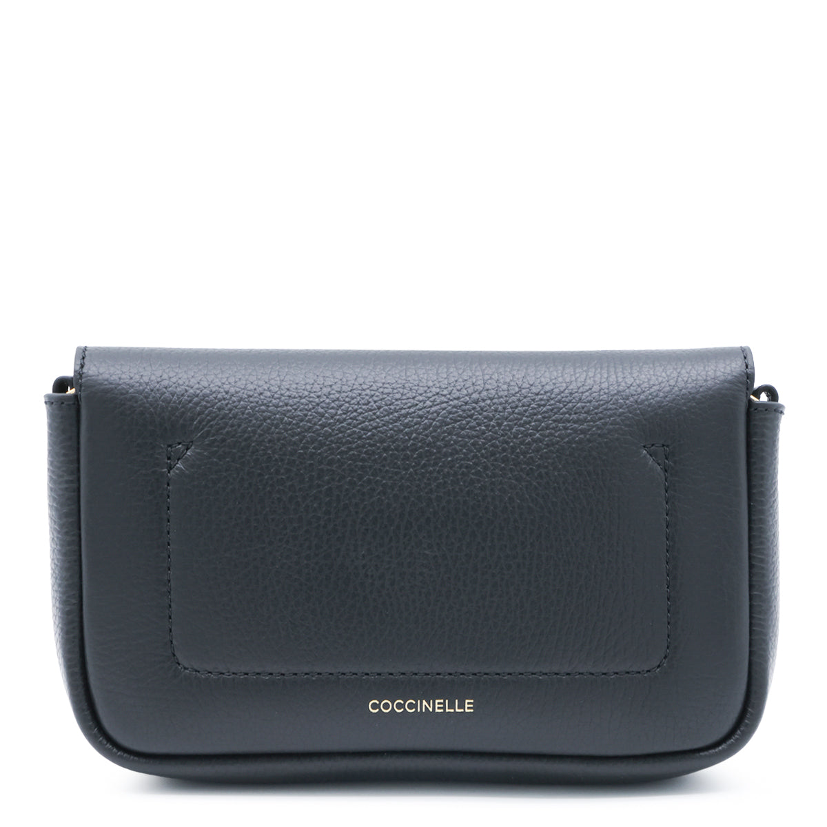 BLACK LEATHER C-ME LOCK CROSSBODY BAG