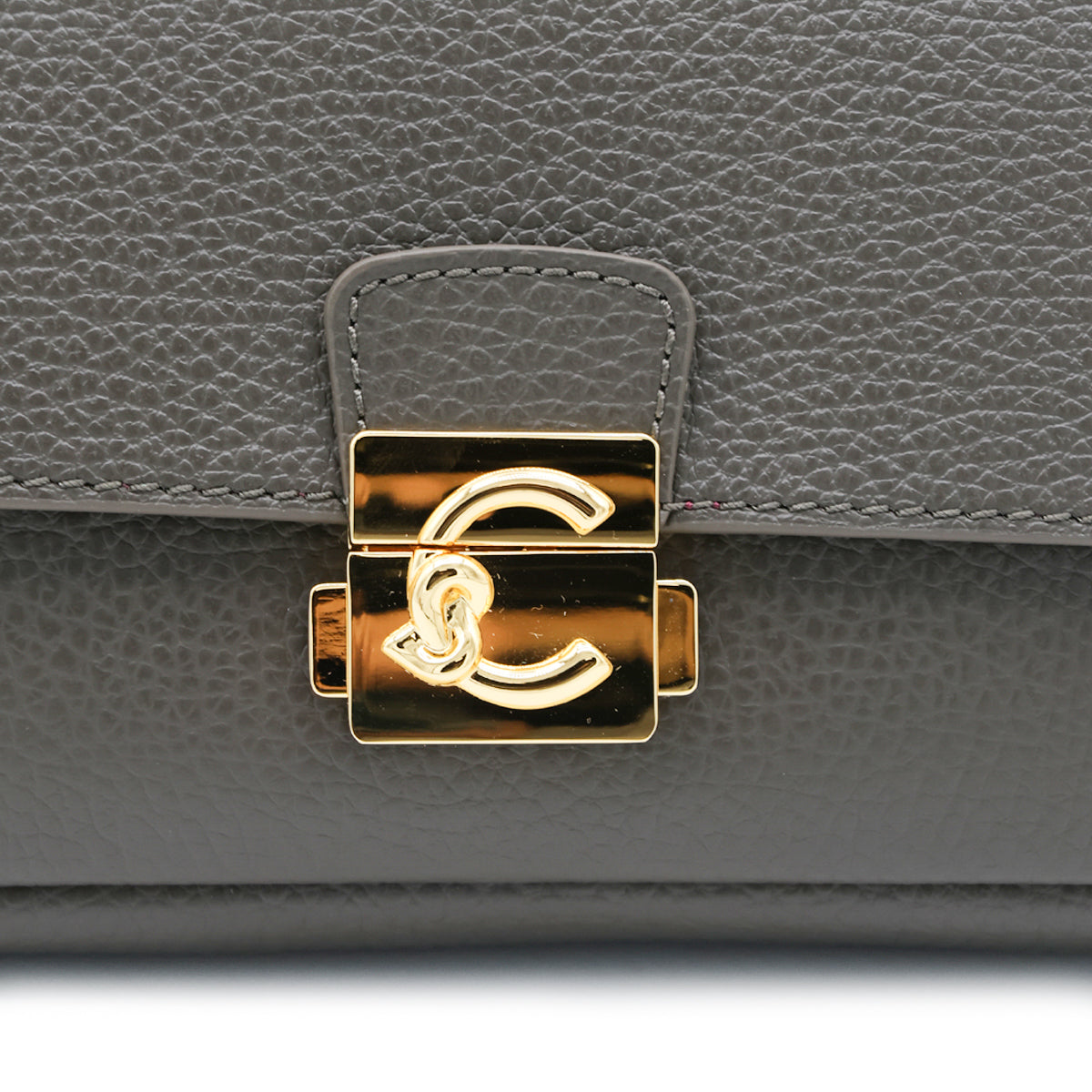 MUD LEATHER C-ME LOCK CROSSBODY BAG