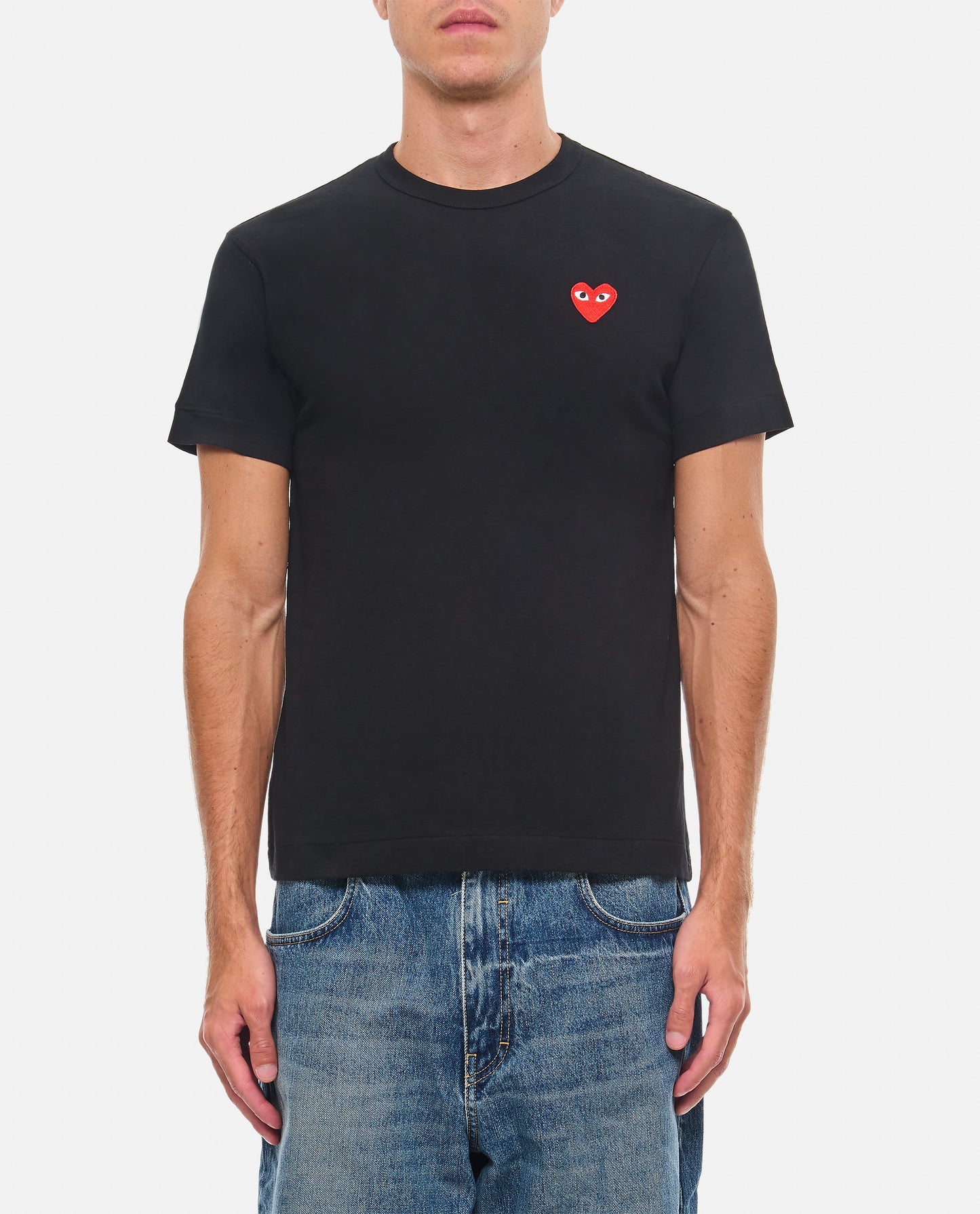 BLACK T-SHIRT WITH UNISEX LOGO