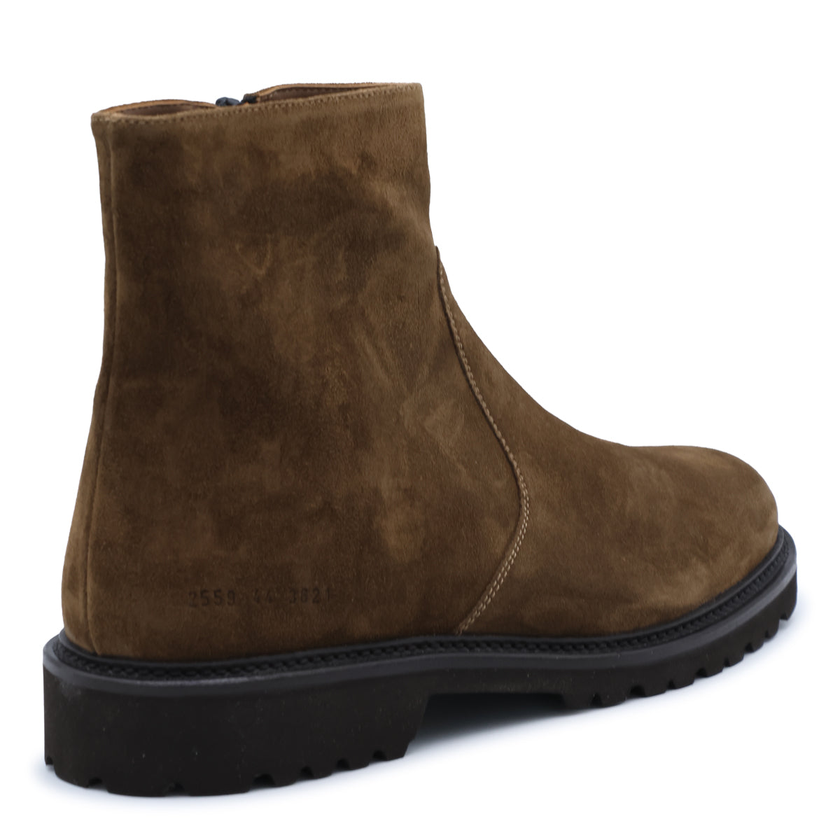 BROWN SUEDE PUMA ZIPPED BOOTS