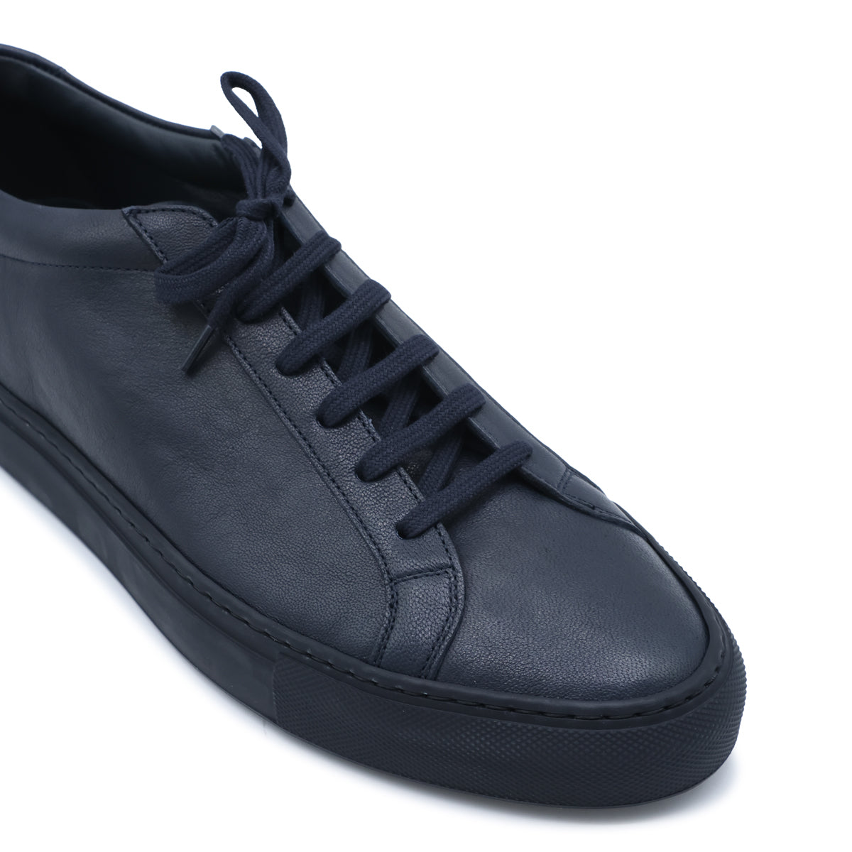 NAVY LEATHER ACHILESS PREMIUM SNEAKERS