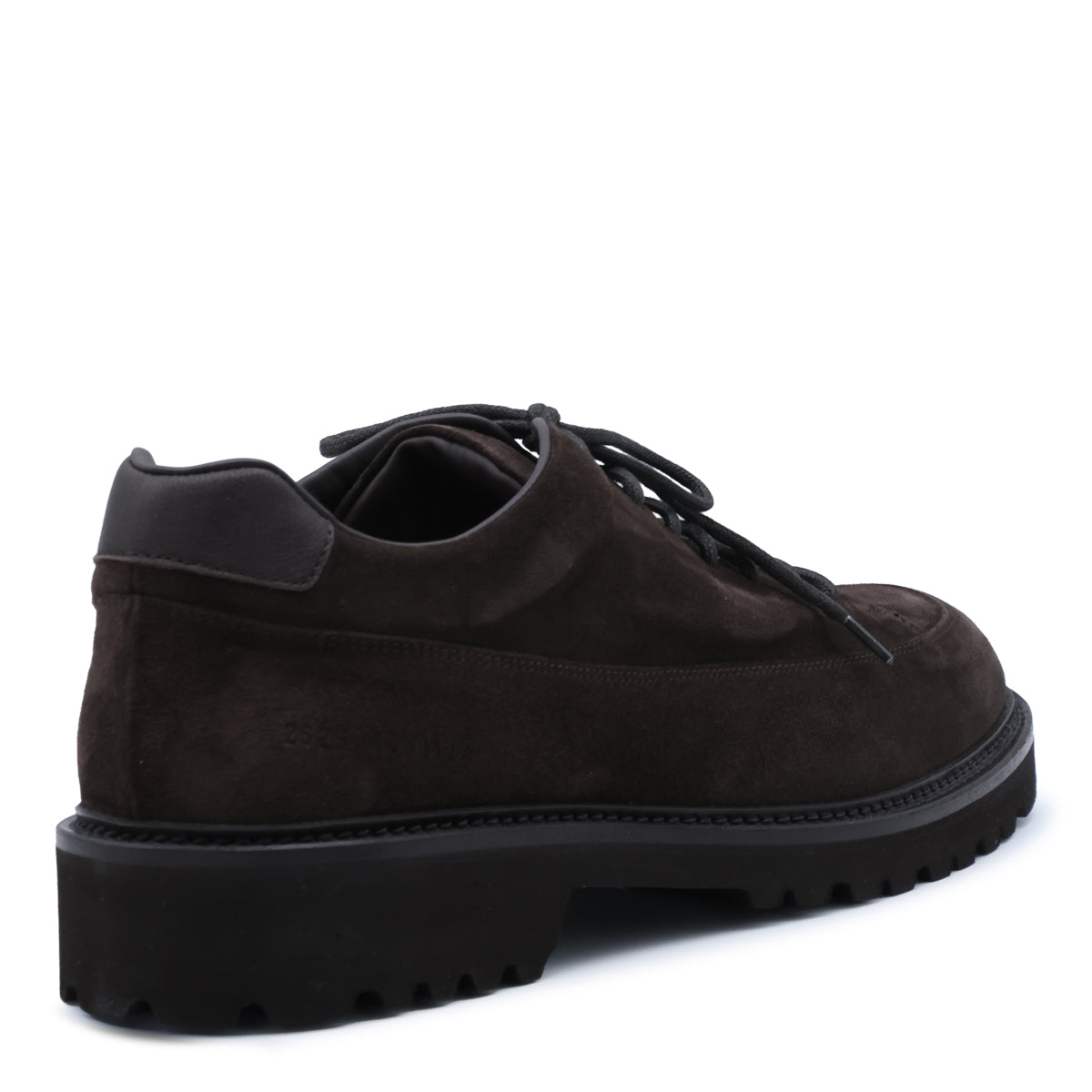 DARK BROWN LEATHER HIKER LOW LACE UP SHOES