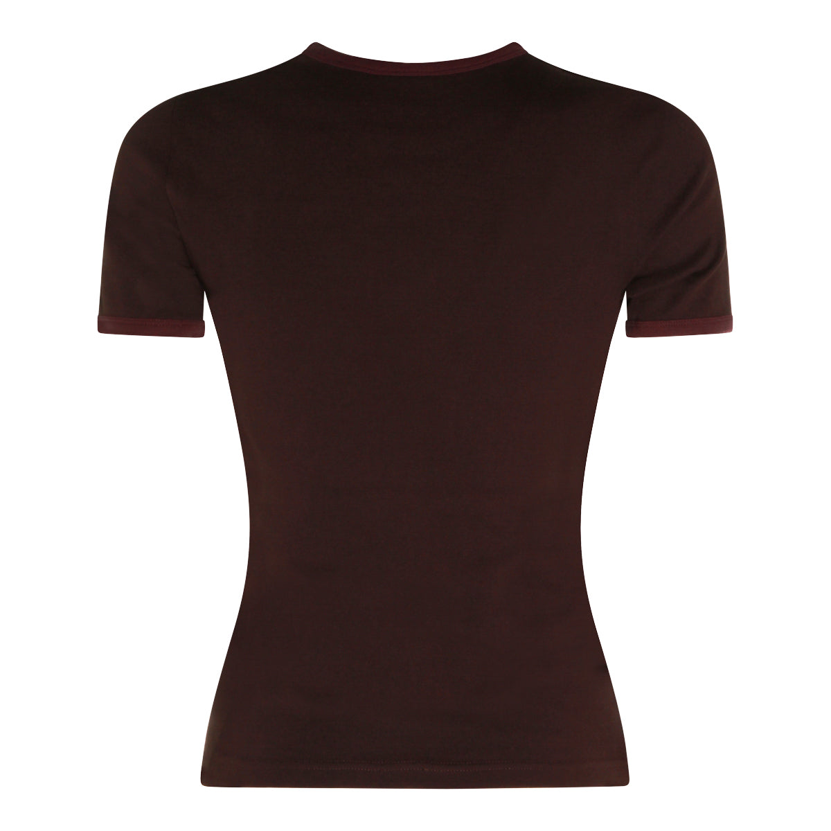 BURNT RED AND DEEP GRENAT COTTON SIGNATURE T-SHIRT