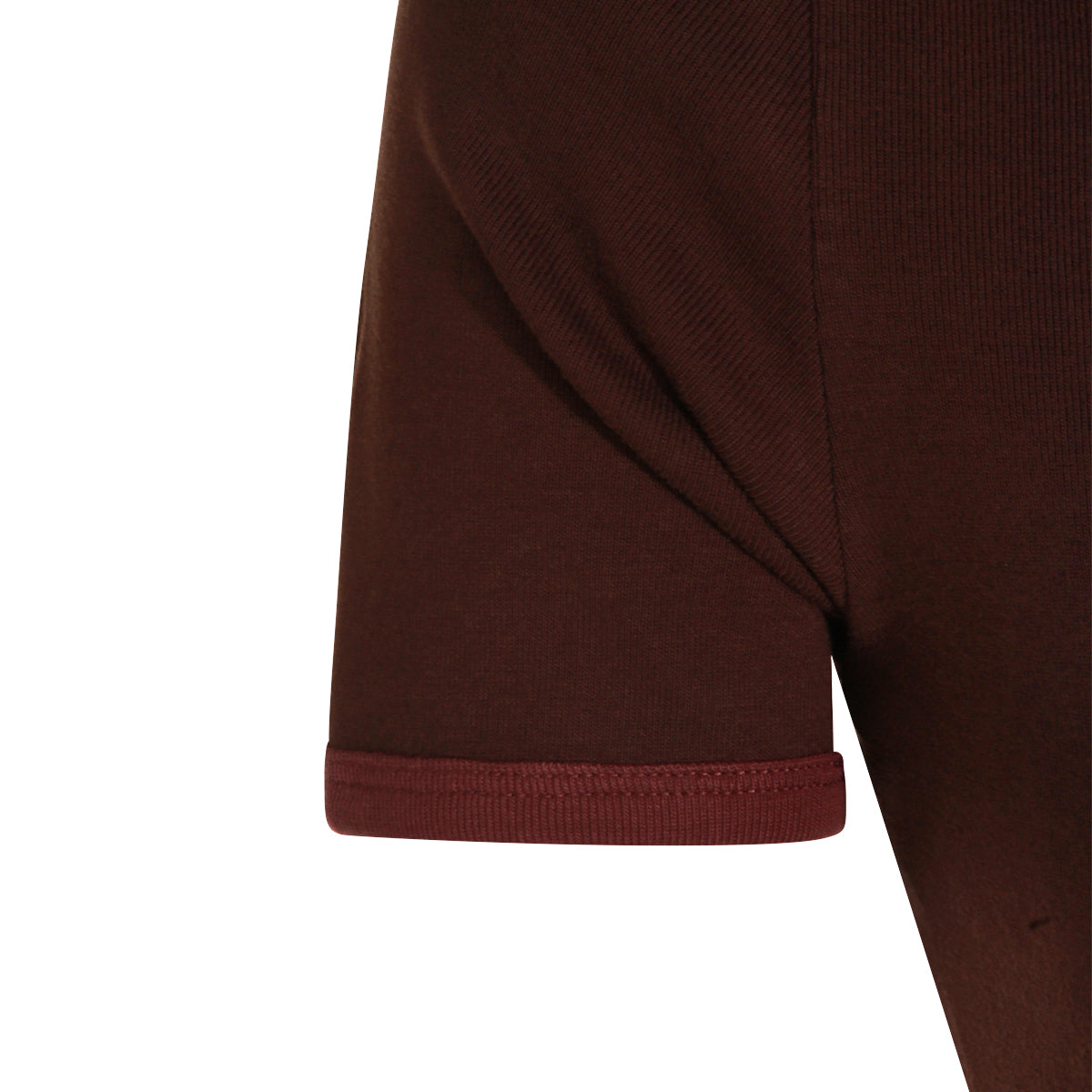 BURNT RED AND DEEP GRENAT COTTON SIGNATURE T-SHIRT