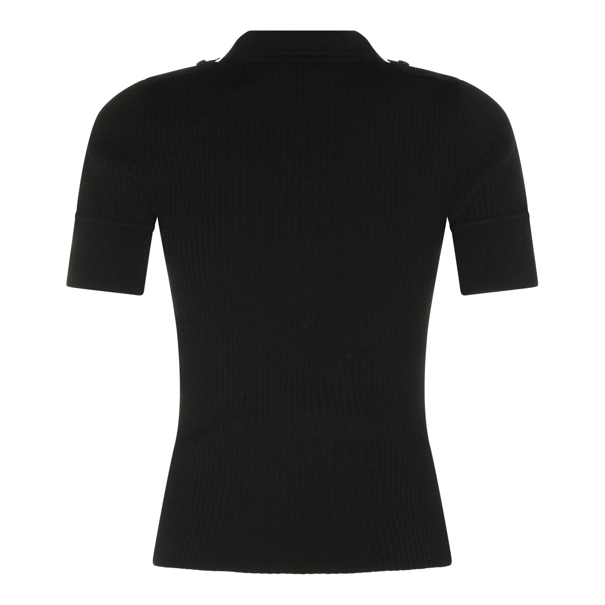 BLACK STRETCH POLO SHIRT