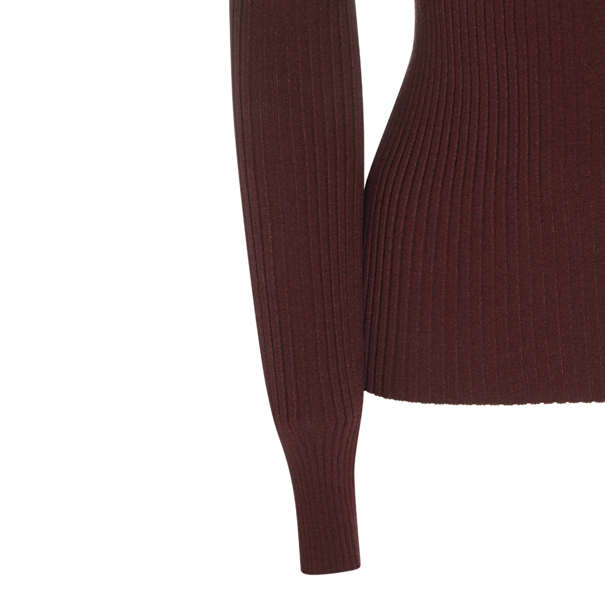 BURGUNDY VINYL POLO SWEATER