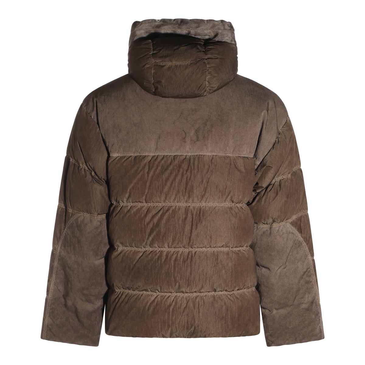 BROWN QUILTED DOWN JACKET