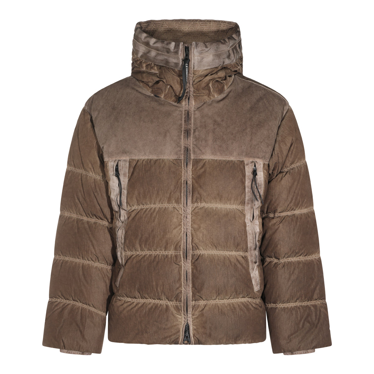 BROWN QUILTED DOWN JACKET