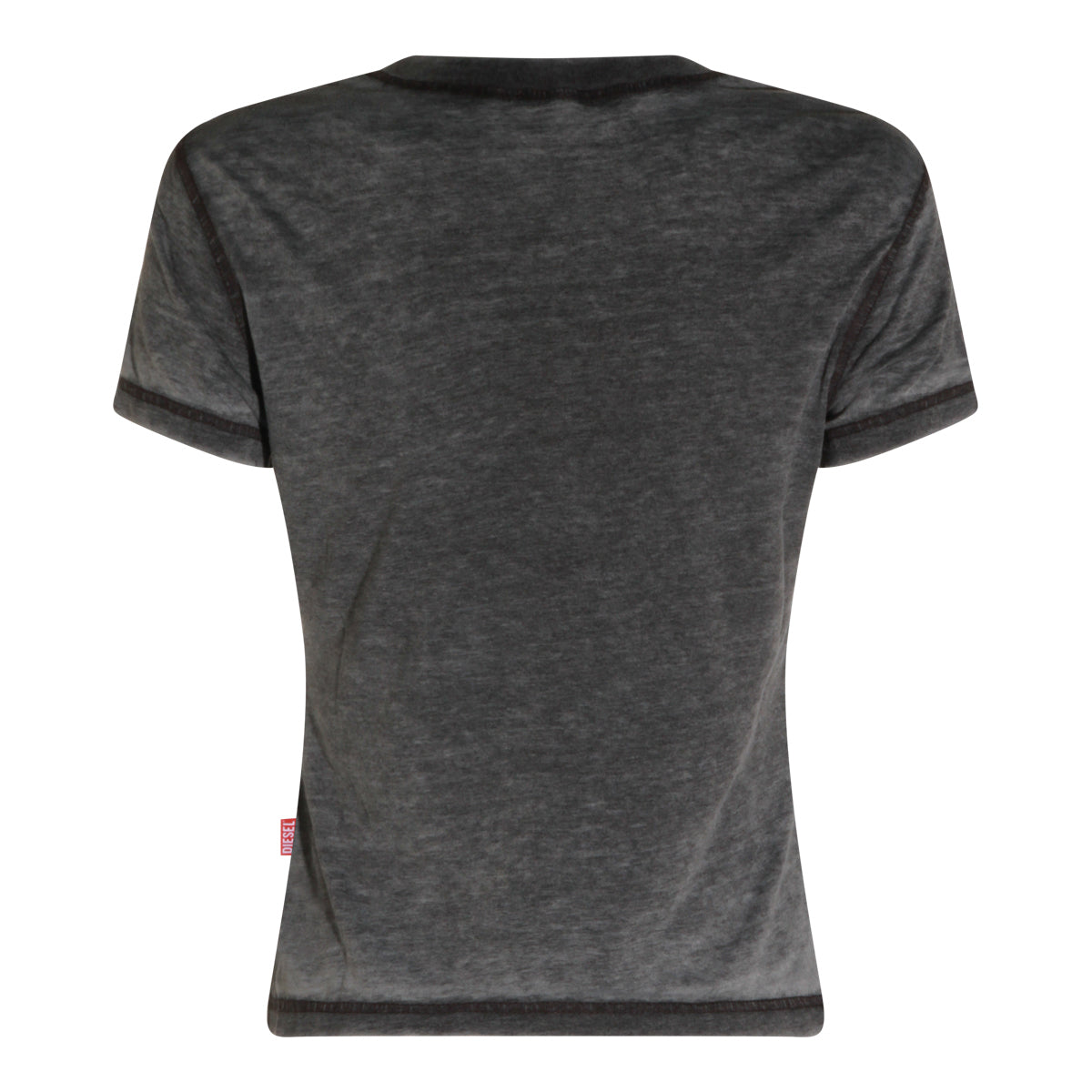 BLACK COTTON BURNOUT T-SHIRT