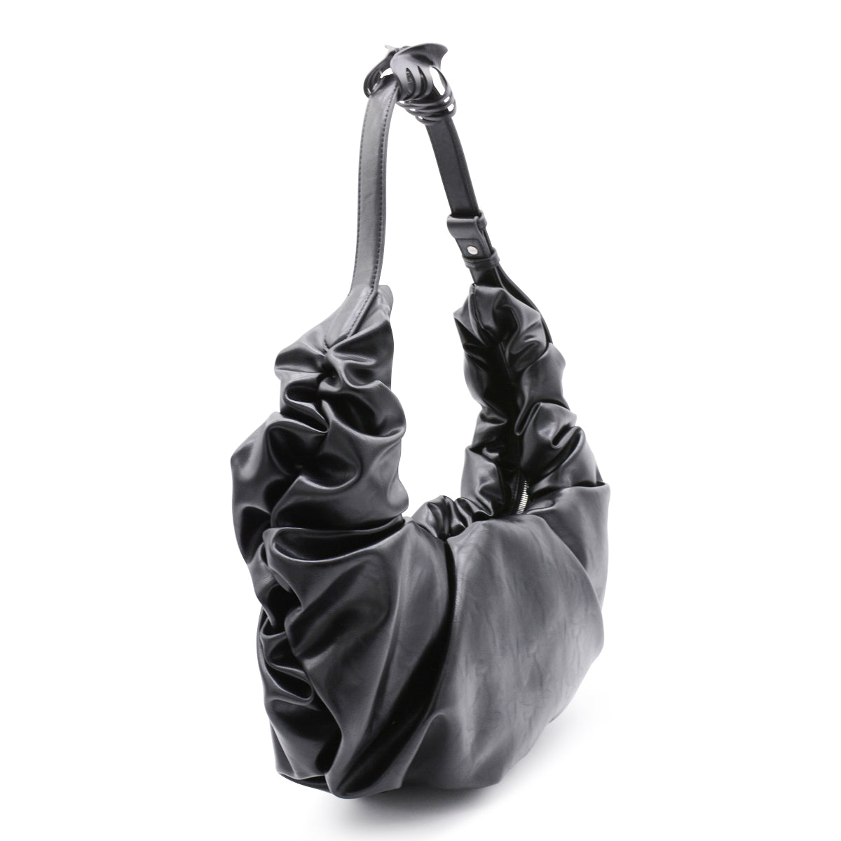 BLACK GRAB-D HOBO L SHOULDER BAG