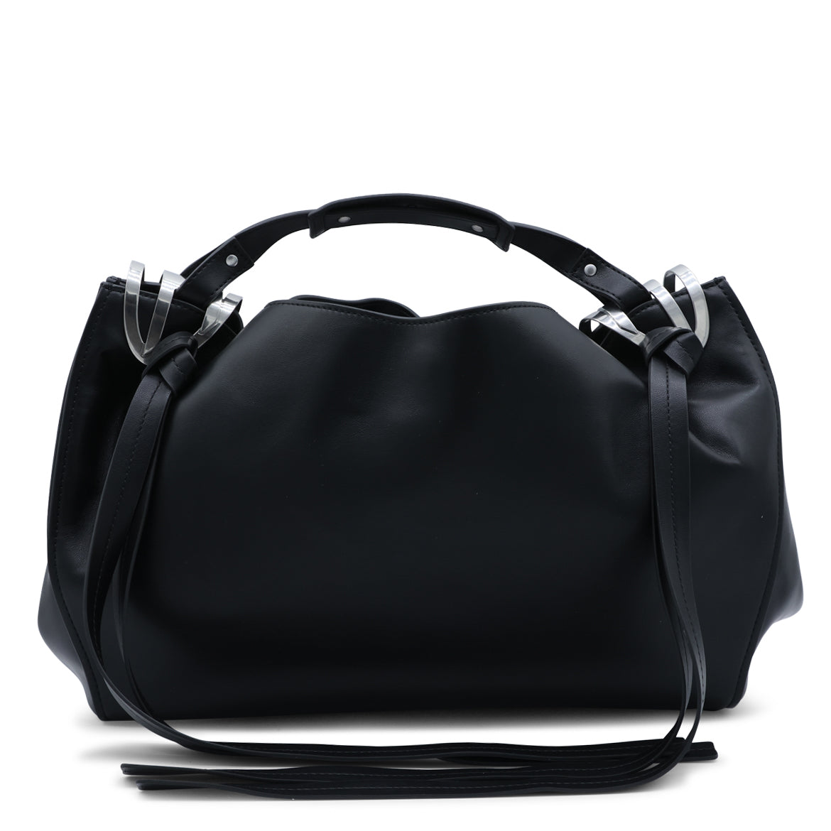 BLACK KNOT TOP HANDLE BAG