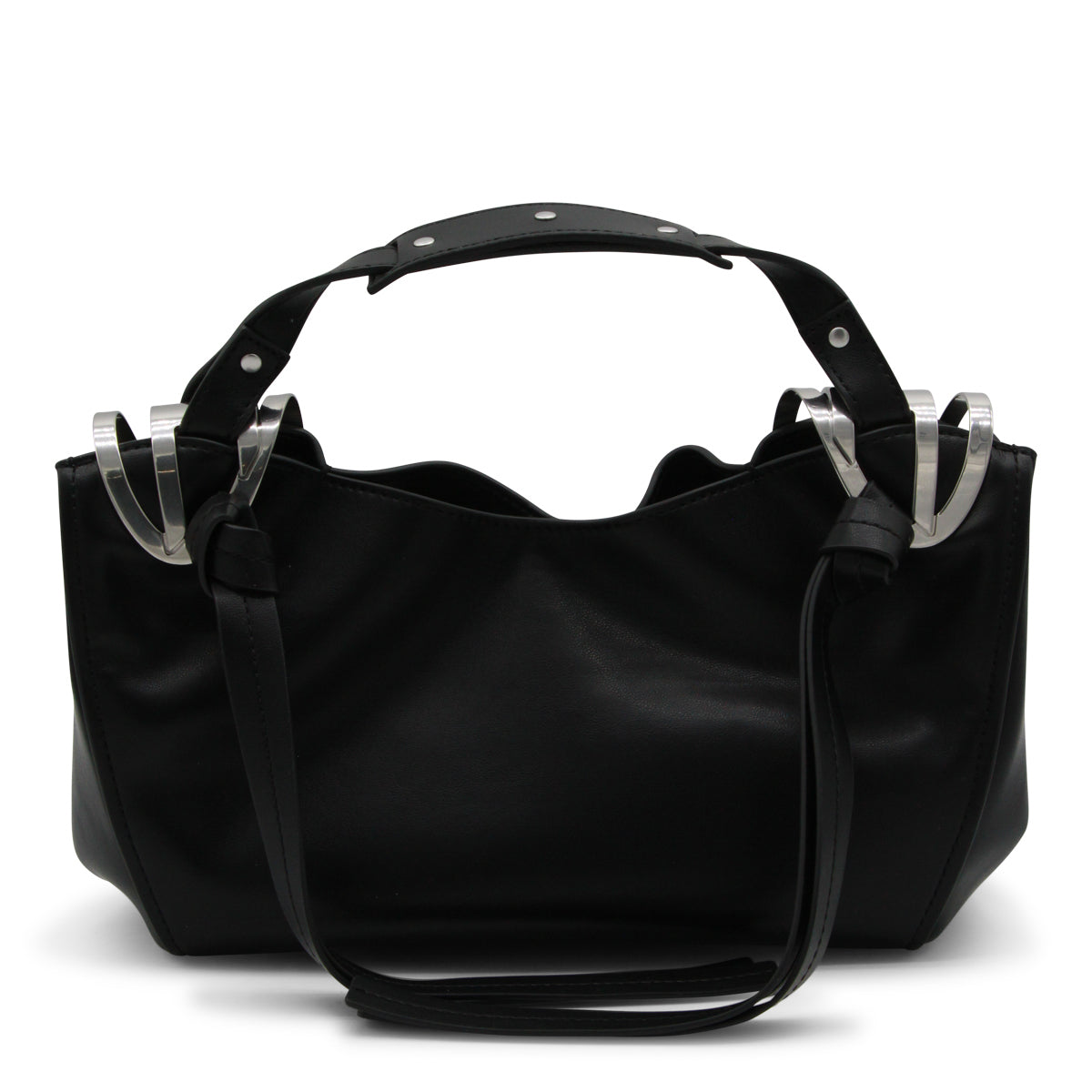 BLACK KNOT-D S TOP HANDLE BAG