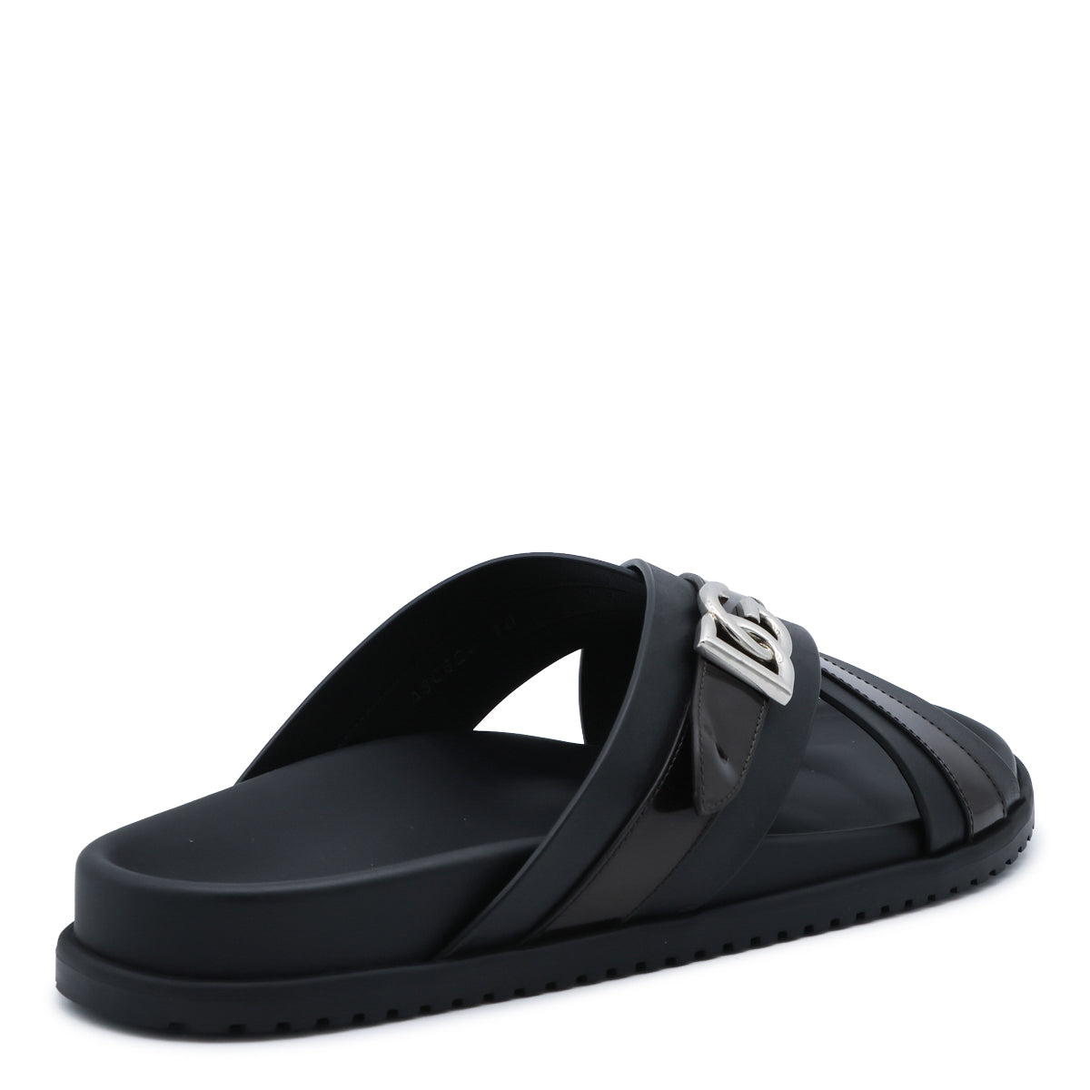 BLACK LEATHER FLATS