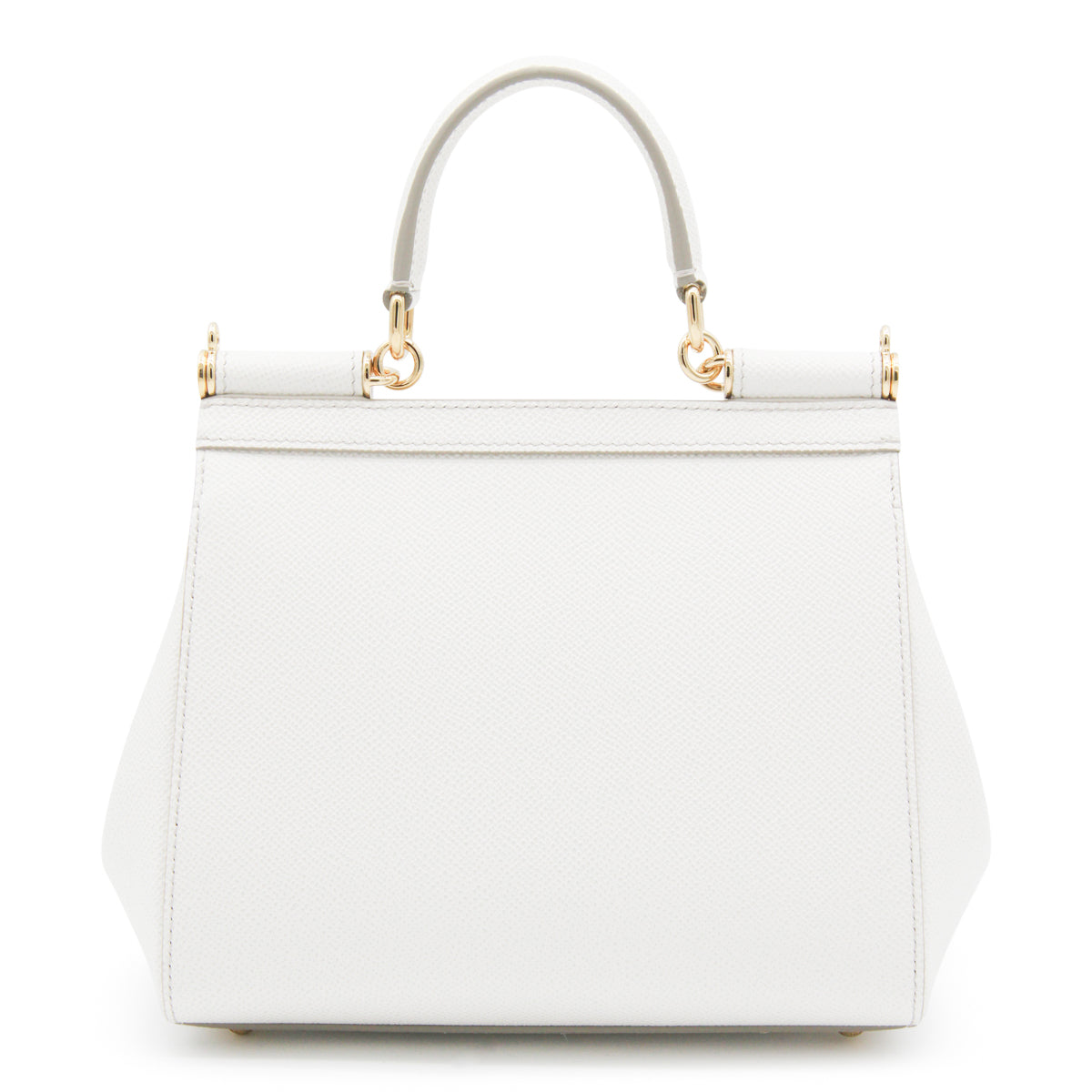 WHITE LEATHER SICILY SMALL BAG