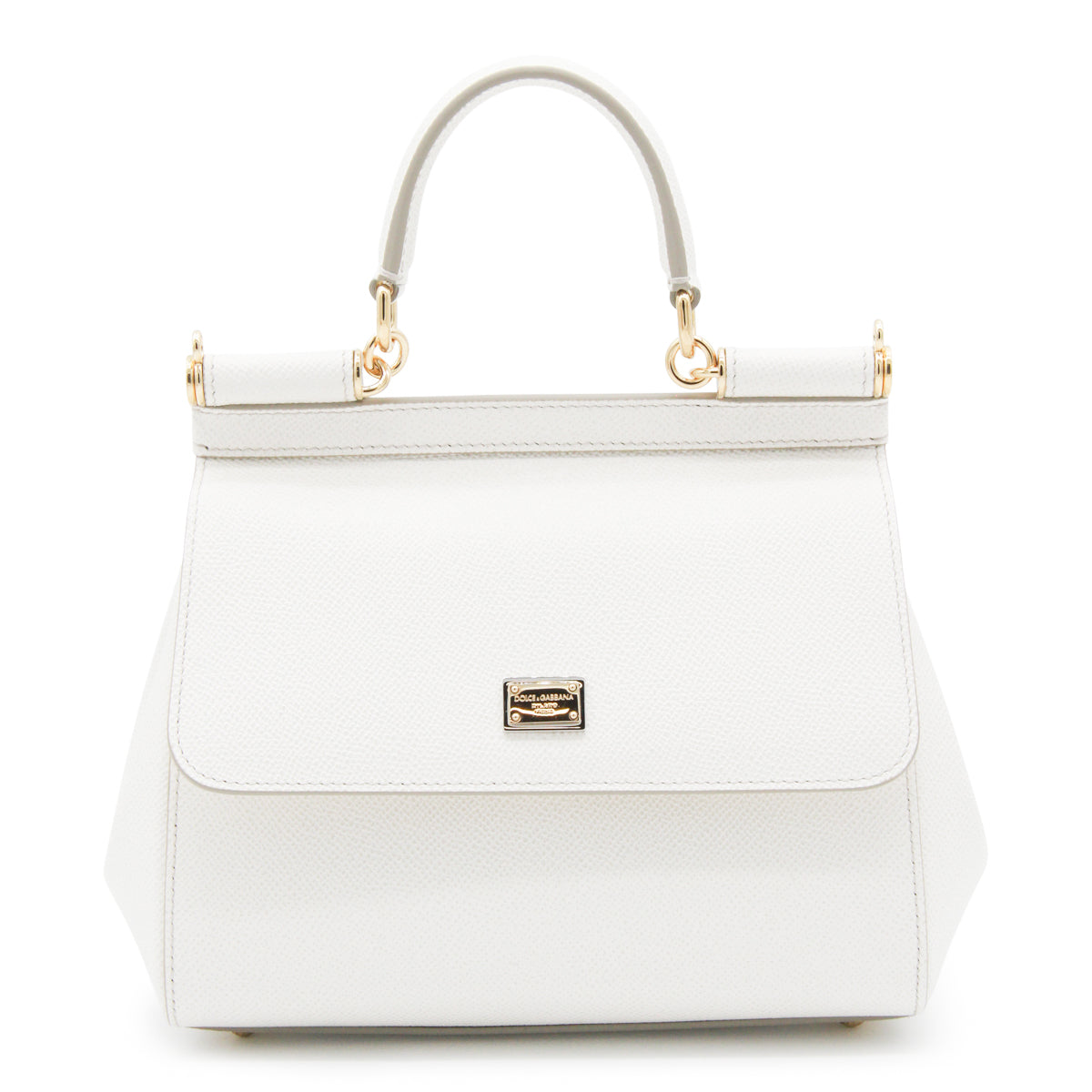 WHITE LEATHER SICILY SMALL BAG