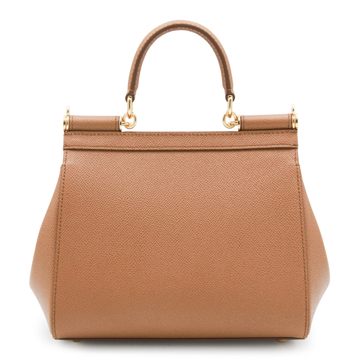 CARAMEL BROWN LEATHER SICILY TOP HANDLE BAG
