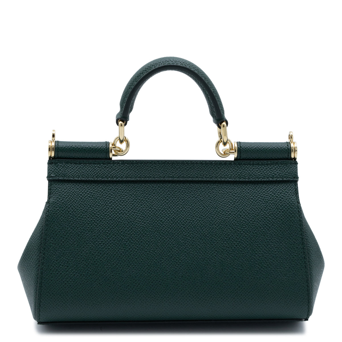 DARK GREEN LEATHER SICILY MINI TOP HANDLE BAG