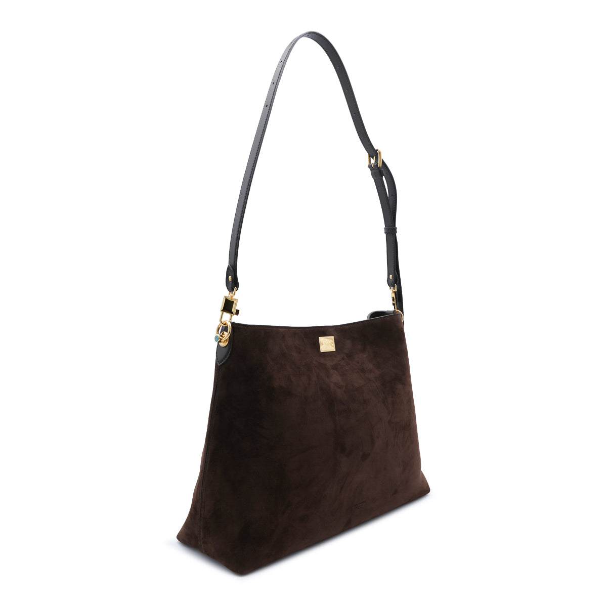 EBONY SUEDE LARGE SHOULDER BAG