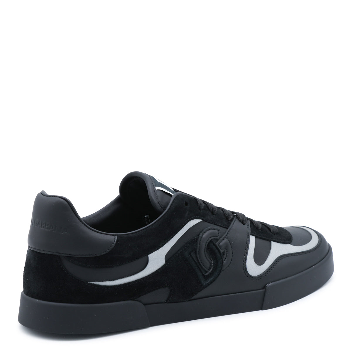BLACK LEATHER PORTOFINO SNEAKERS