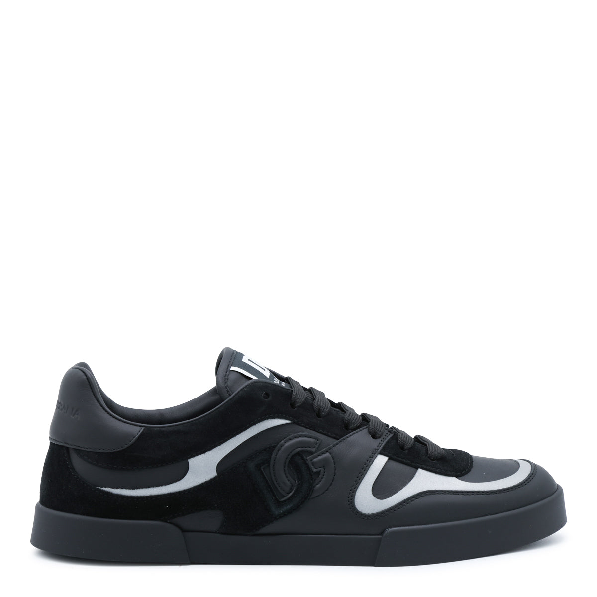 BLACK LEATHER PORTOFINO SNEAKERS