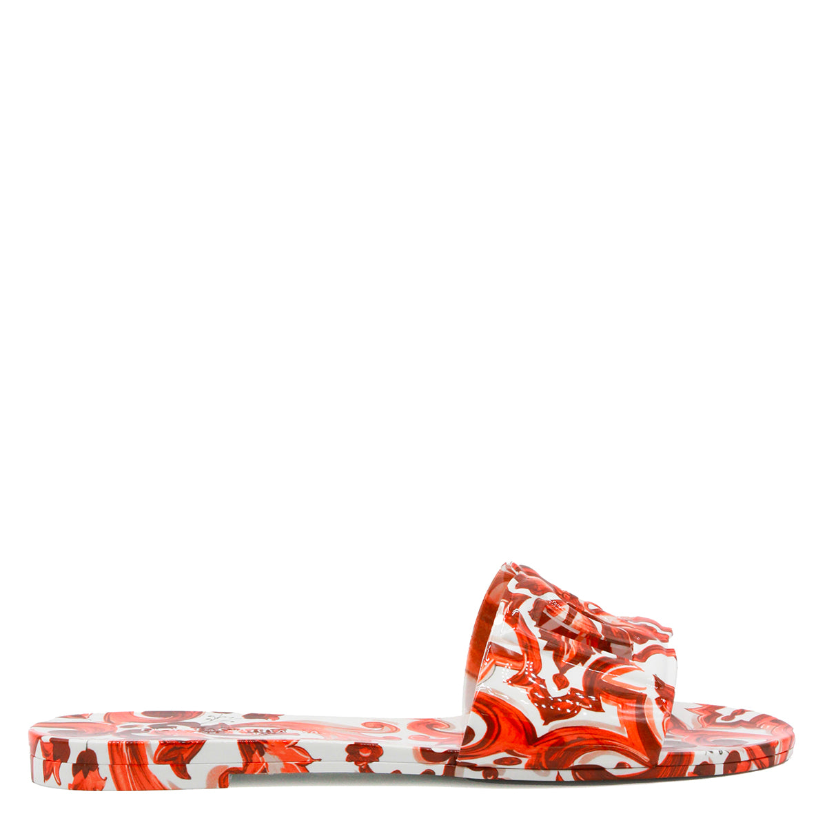 WHITE AND ORANGE MAIOLICA FLATS