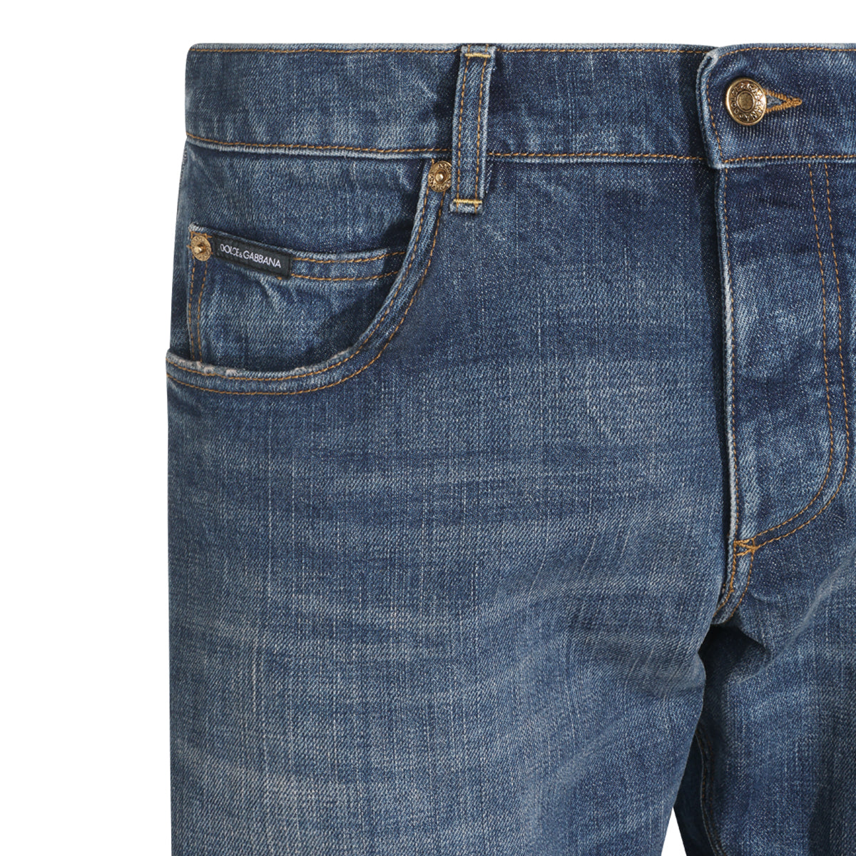 DARK BLUE COTTON DENIM JEANS