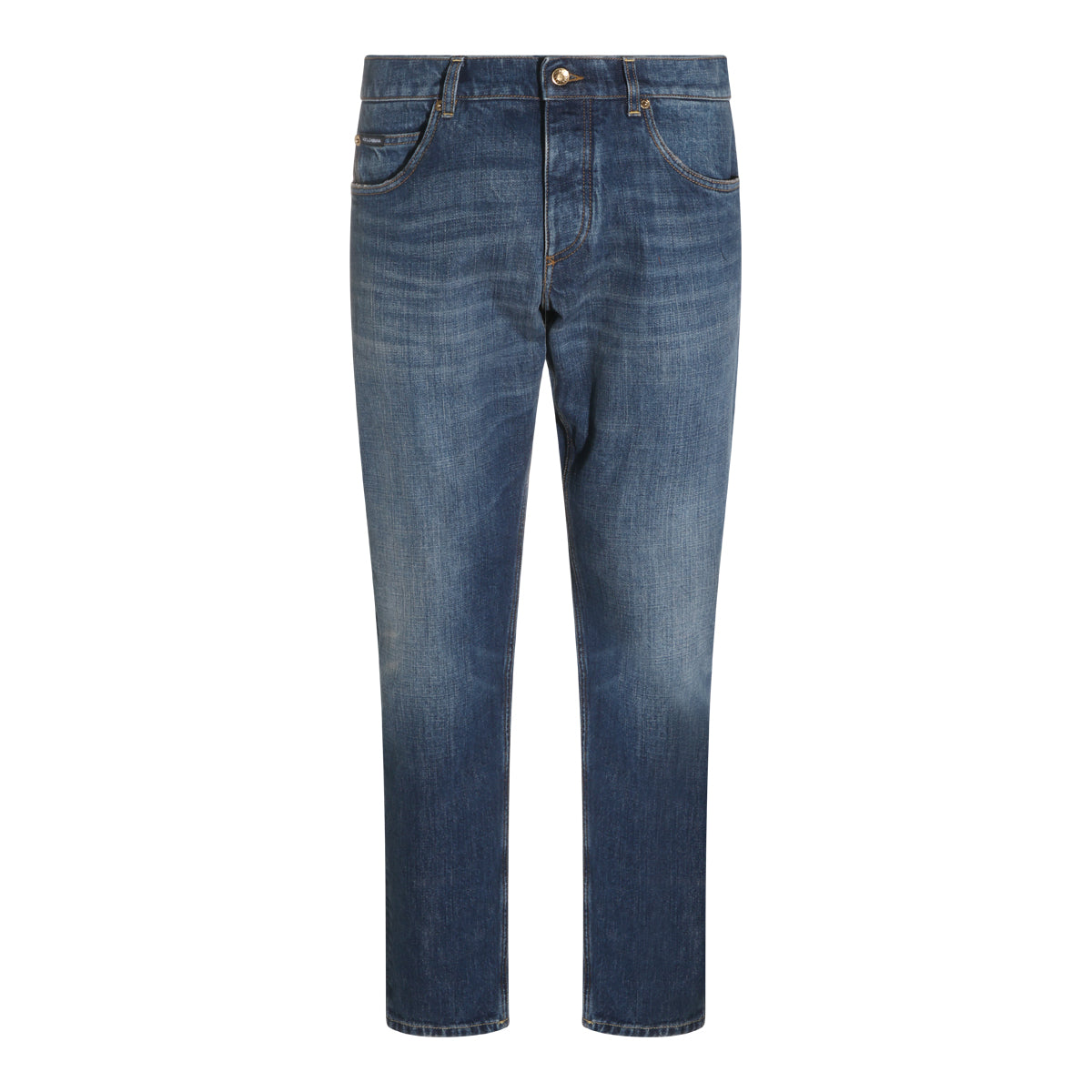 DARK BLUE COTTON DENIM JEANS