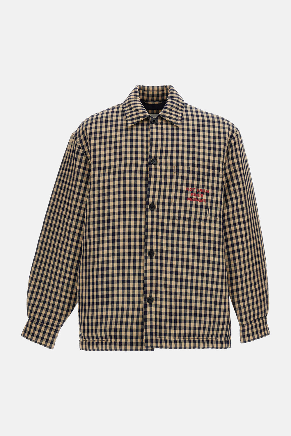 CHECK SLOGAN OVERSHIRT