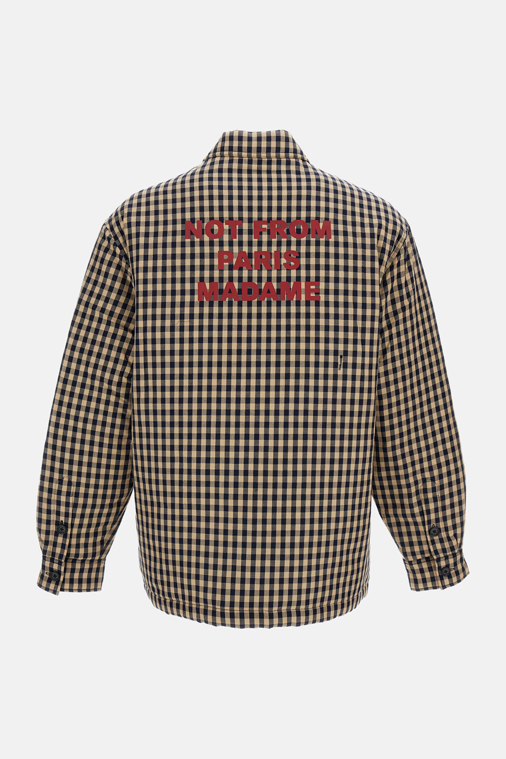 CHECK SLOGAN OVERSHIRT