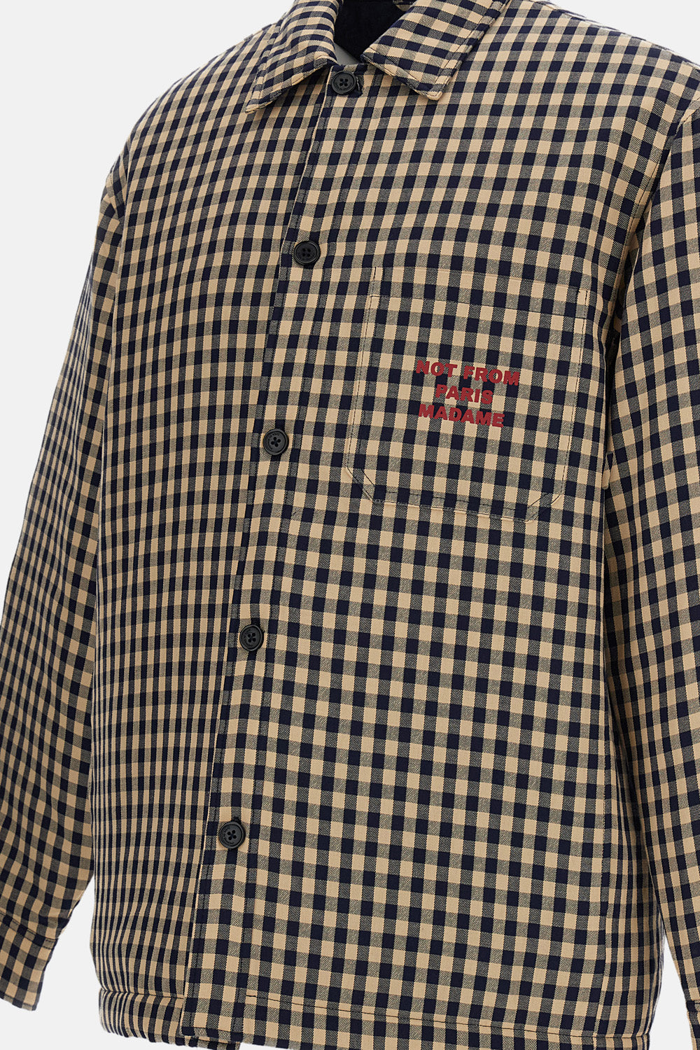 CHECK SLOGAN OVERSHIRT