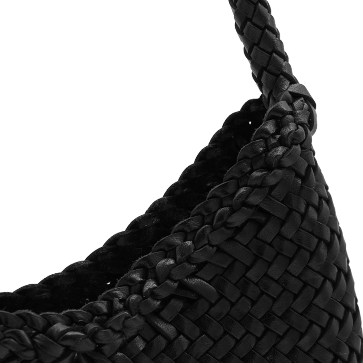 BLACK NUOVA LUNA SMALL LEATHER SHOULDER BAG